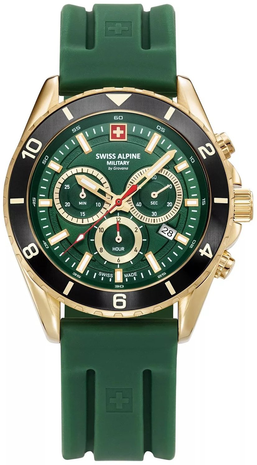 Swiss Alpine Military Herreklokke 7034.9818 Sierra Grønn/Gummi Ø43