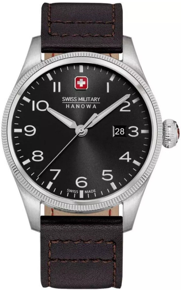 Swiss Military Hanowa Herreklokke SMWGB0000804 Hanowa Sort/Lær Ø43