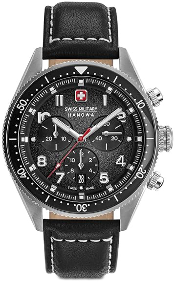 Swiss Military Hanowa Herreklokke SMWGC0003801 Hanowa Grå/Lær Ø43