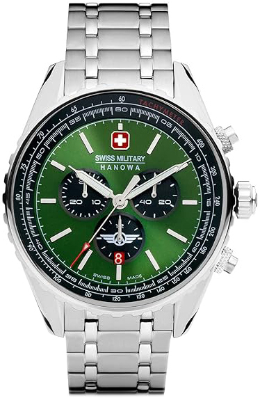 Swiss Military Hanowa Herreklokke SMWGI0000307 Afterburn Grønn/Stål