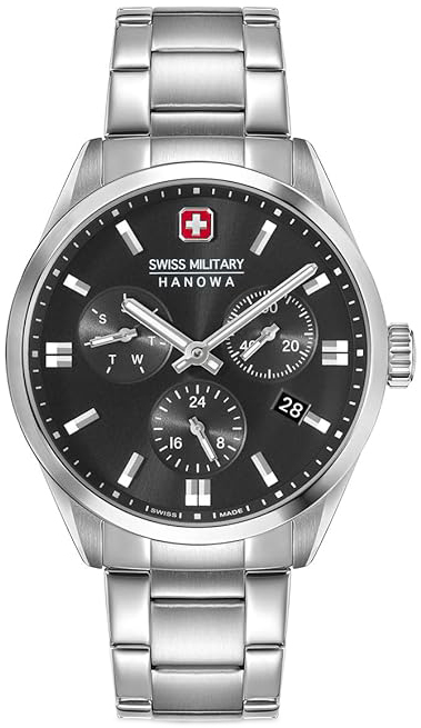 Swiss Military Hanowa Herreklokke SMWGK0005601 Road Runner Sort/Stål