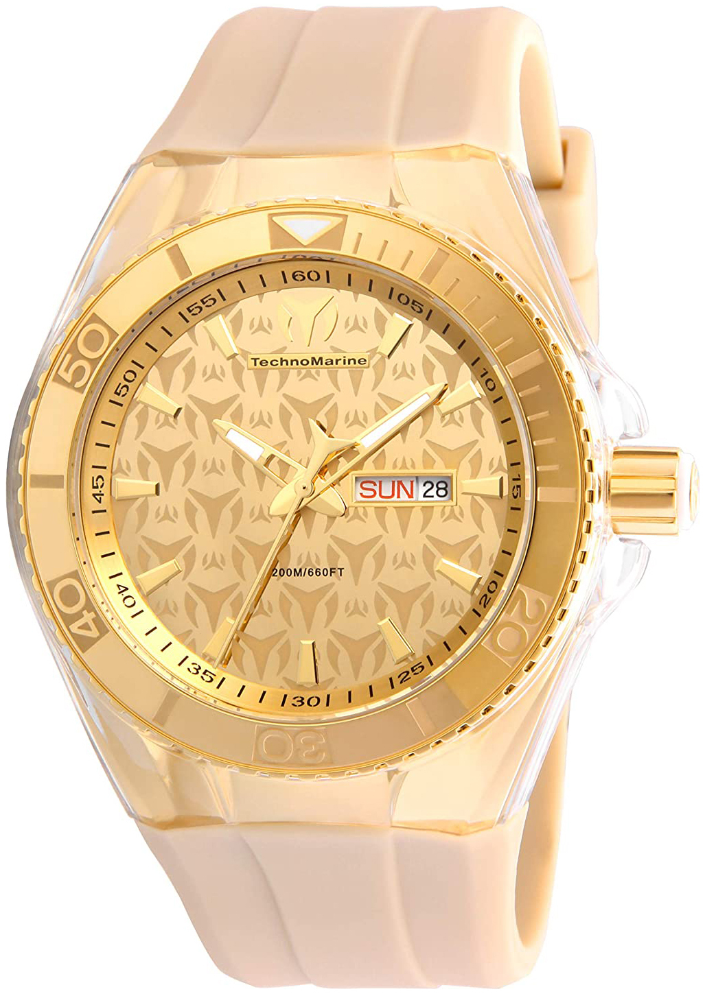 Technomarine Herreklokke TM-115064 Gull/Gummi Ø47 mm