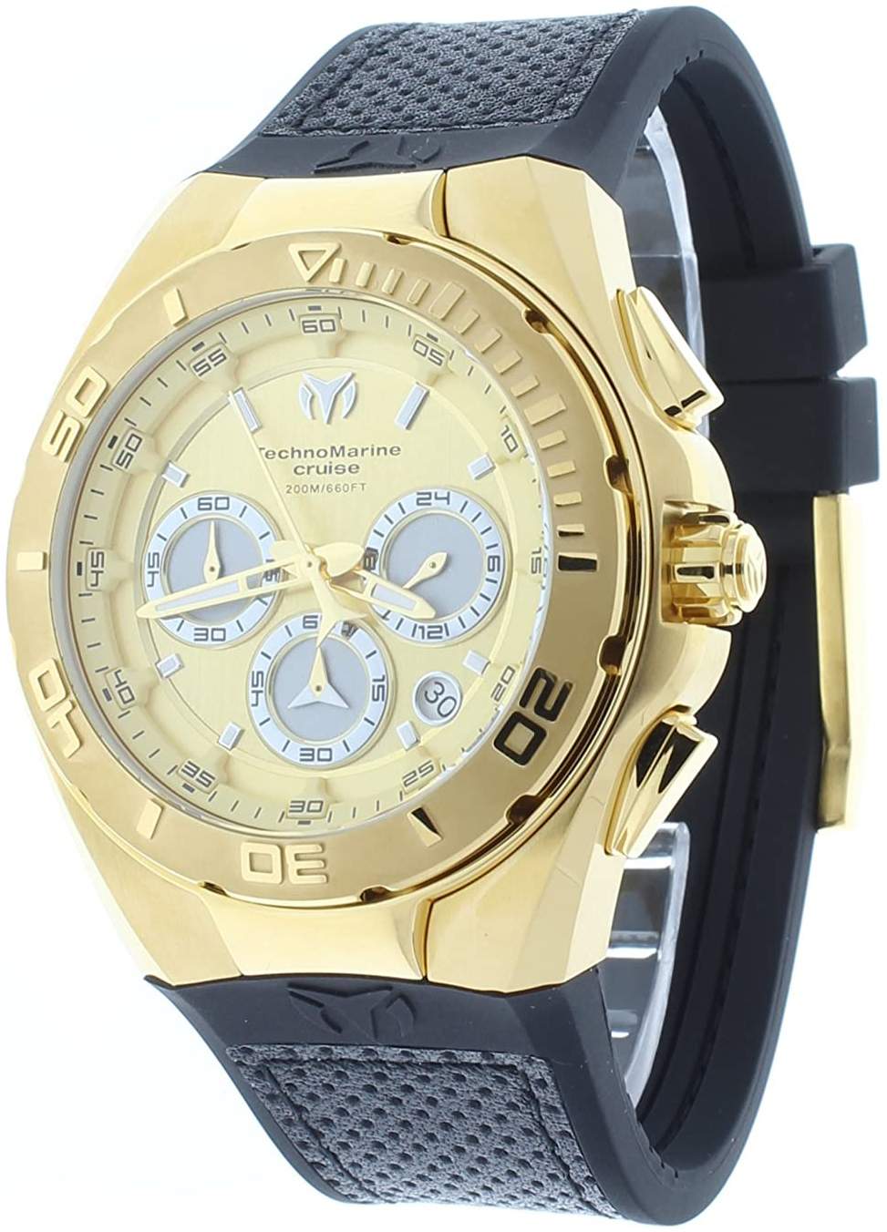 Technomarine Herreklokke TM-117004 Gull/Lær Ø45 mm