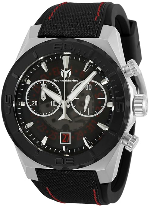 Technomarine Herreklokke TM-519006 Reef Shark Sort/Gummi Ø48 mm