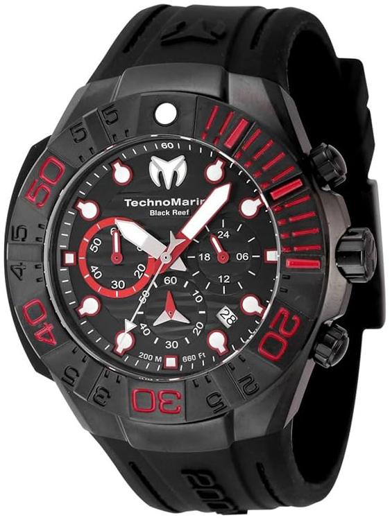 Technomarine Herreklokke TM-523010 Reef Black Sort/Gummi Ø45 mm