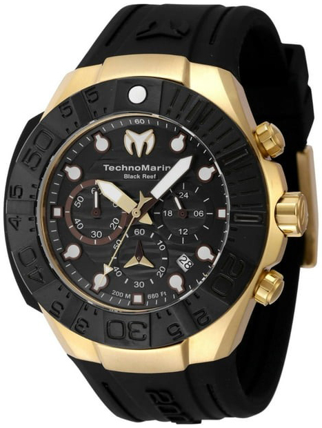 Technomarine Herreklokke TM-523012 Reef Black Sort/Gummi Ø45 mm