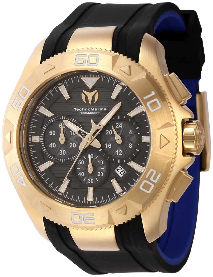 Technomarine Herreklokke TM-622004 Uf6 Sort/Gummi Ø48 mm
