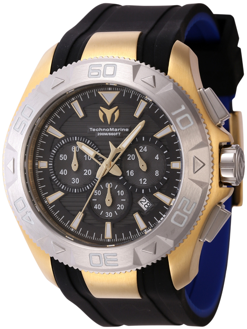 Technomarine Herreklokke TM-622005 Uf6 Sort/Gummi Ø48 mm