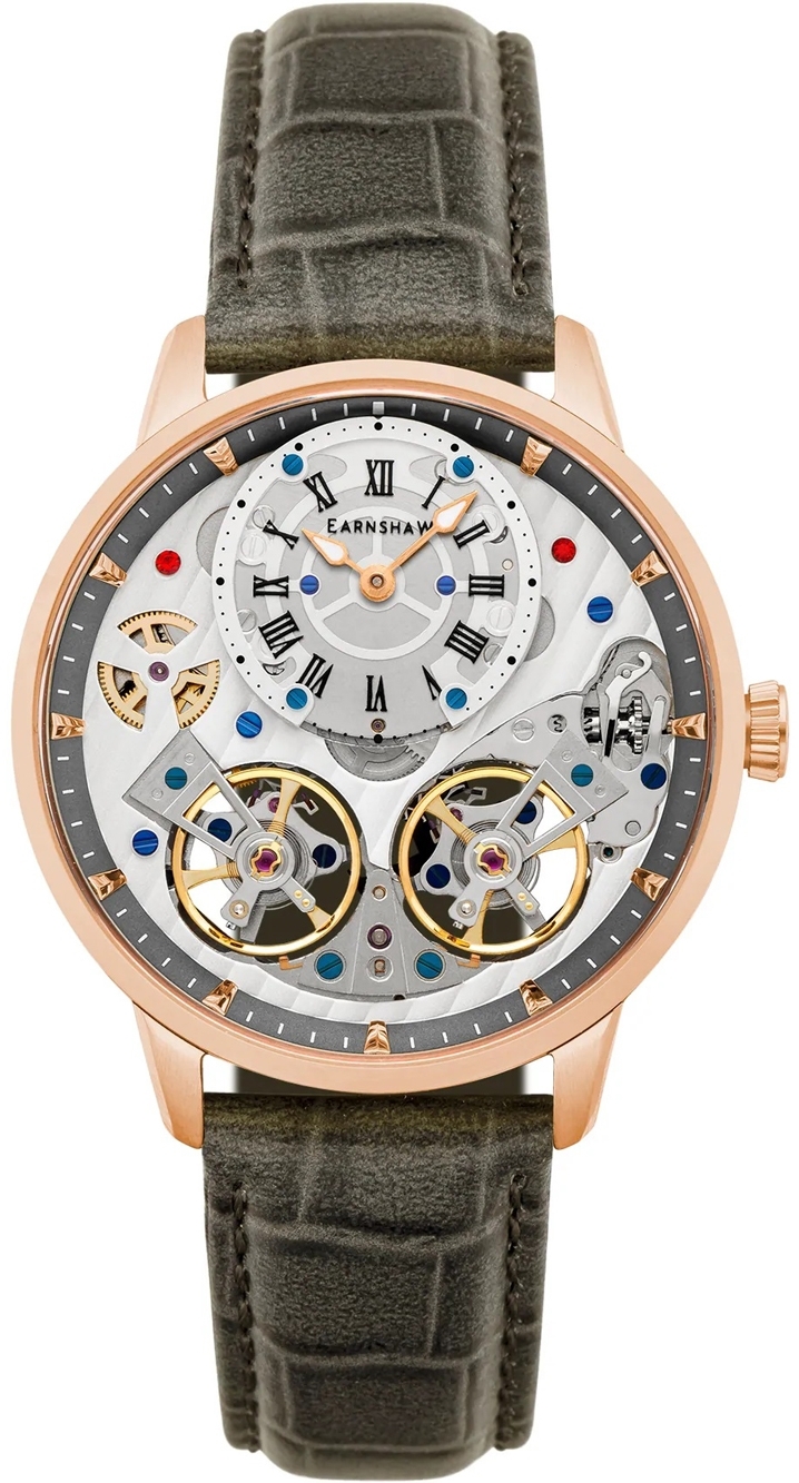 Thomas Earnshaw Herreklokke ES-8273-07 Brewster Grå/Lær Ø42 mm