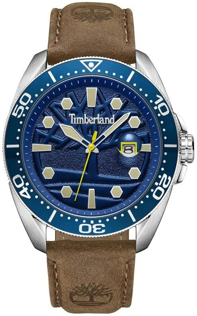 Timberland Herreklokke TDWGB2230604 Carrigan Blå/Lær Ø43 mm