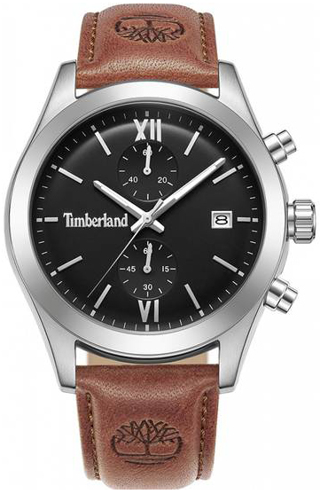 Timberland Herreklokke TDWGC0075201 Ripgorge Sort/Lær Ø44 mm