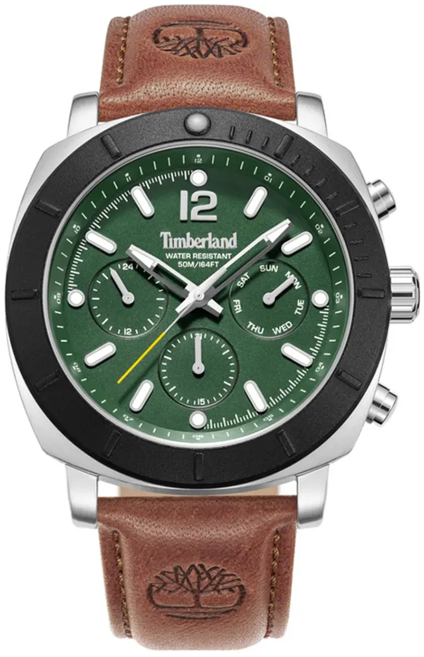 Timberland Herreklokke TDWGF0074902 Pyperville Grønn/Lær Ø46 mm
