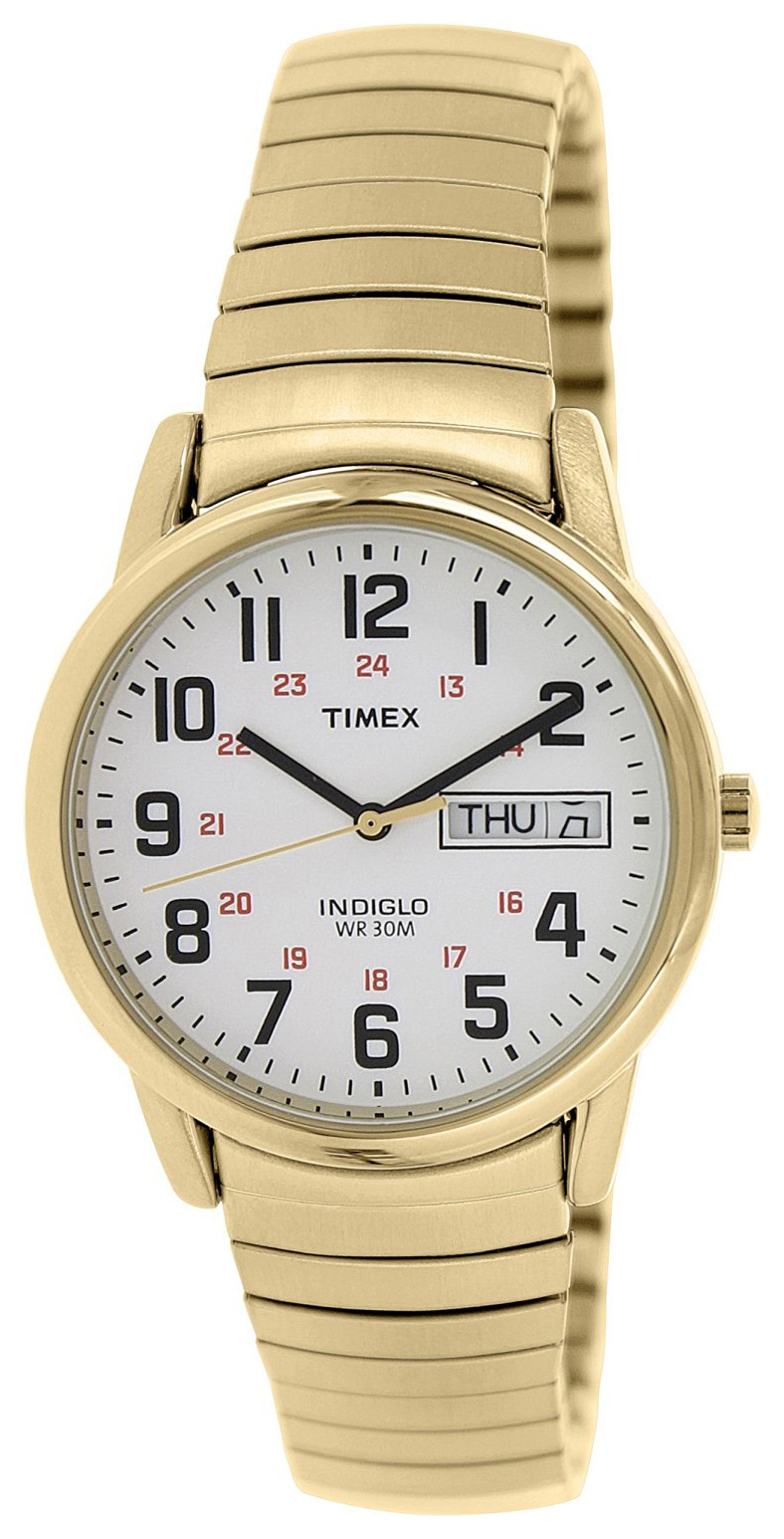 Timex Easy Reader Herreklokke T2N092 Hvit/Gulltonet stål Ø35 mm - Timex