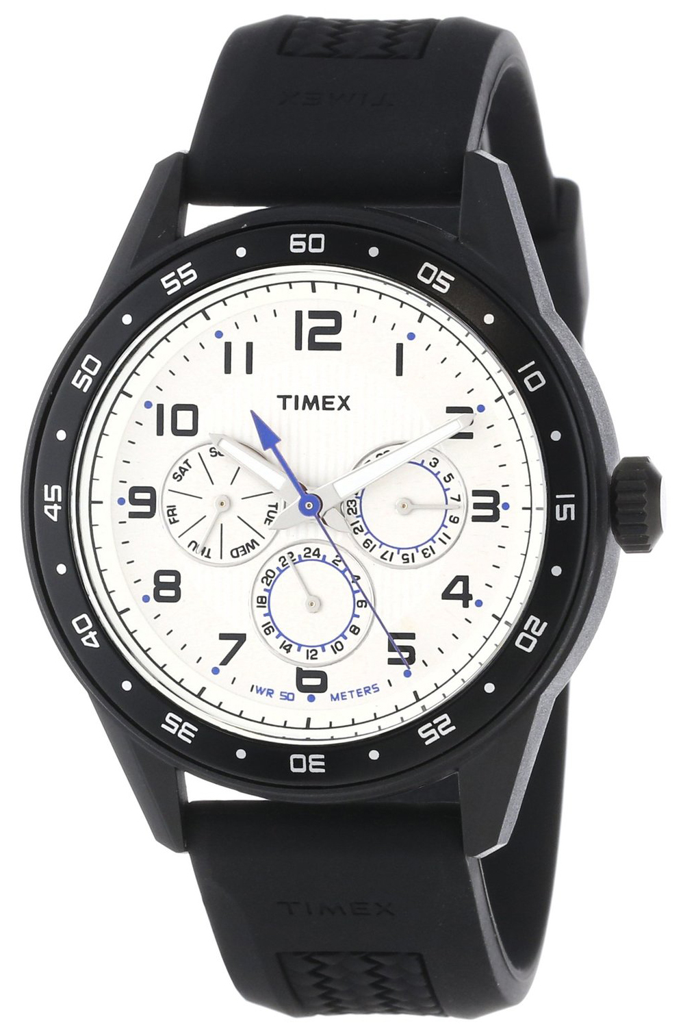 Timex Ameritus Herreklokke T2P045KW Hvit/Gummi Ø42 mm - Timex