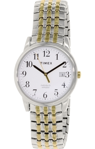 Timex Easy Reader Herreklokke T2P295 Hvit/Gulltonet stål Ø35 mm - Timex