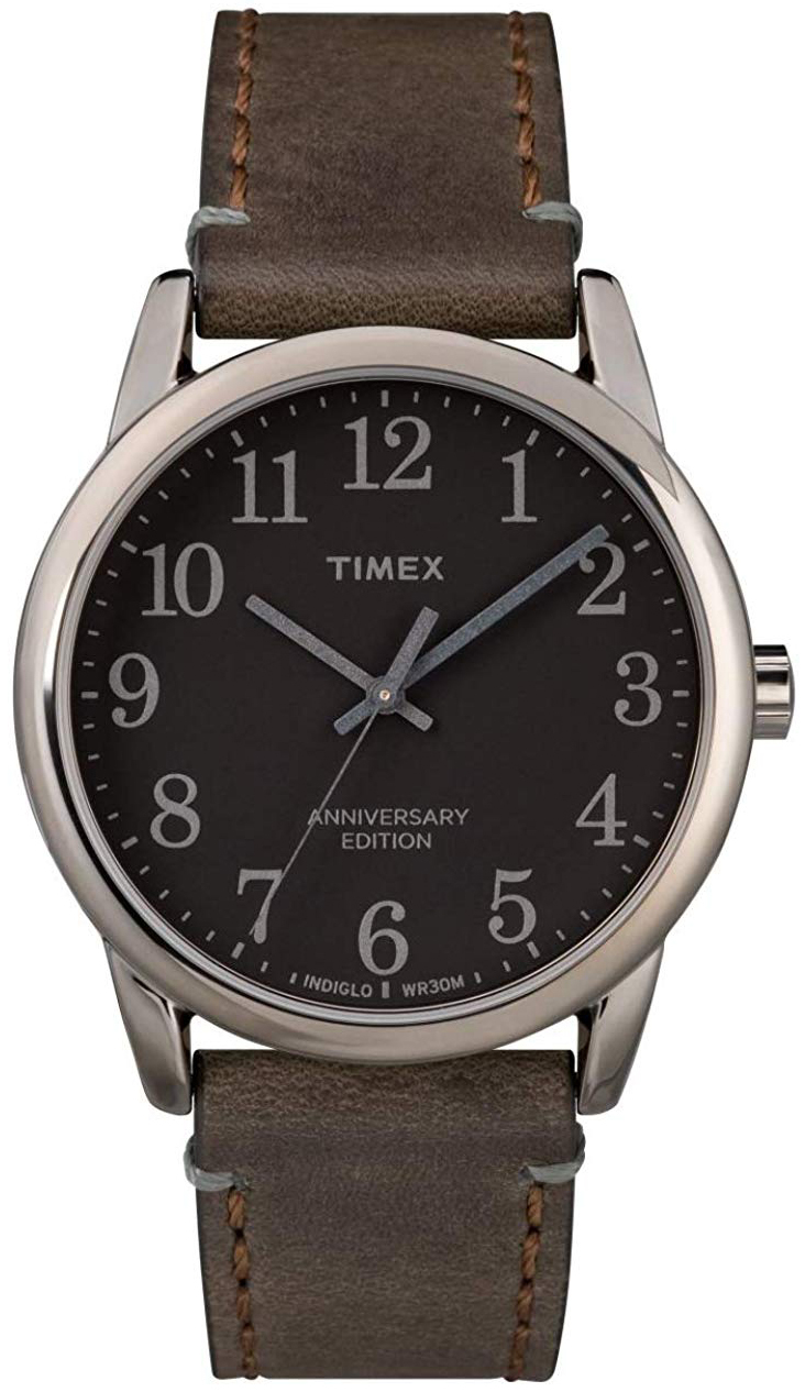 Timex Easy Reader Herreklokke TW2R35800 Sort/Lær Ø38 mm - Timex