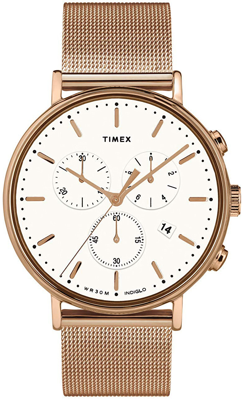 Timex 99999 TW2T37200 Hvit/Rose-gulltonet stål Ø41 mm
