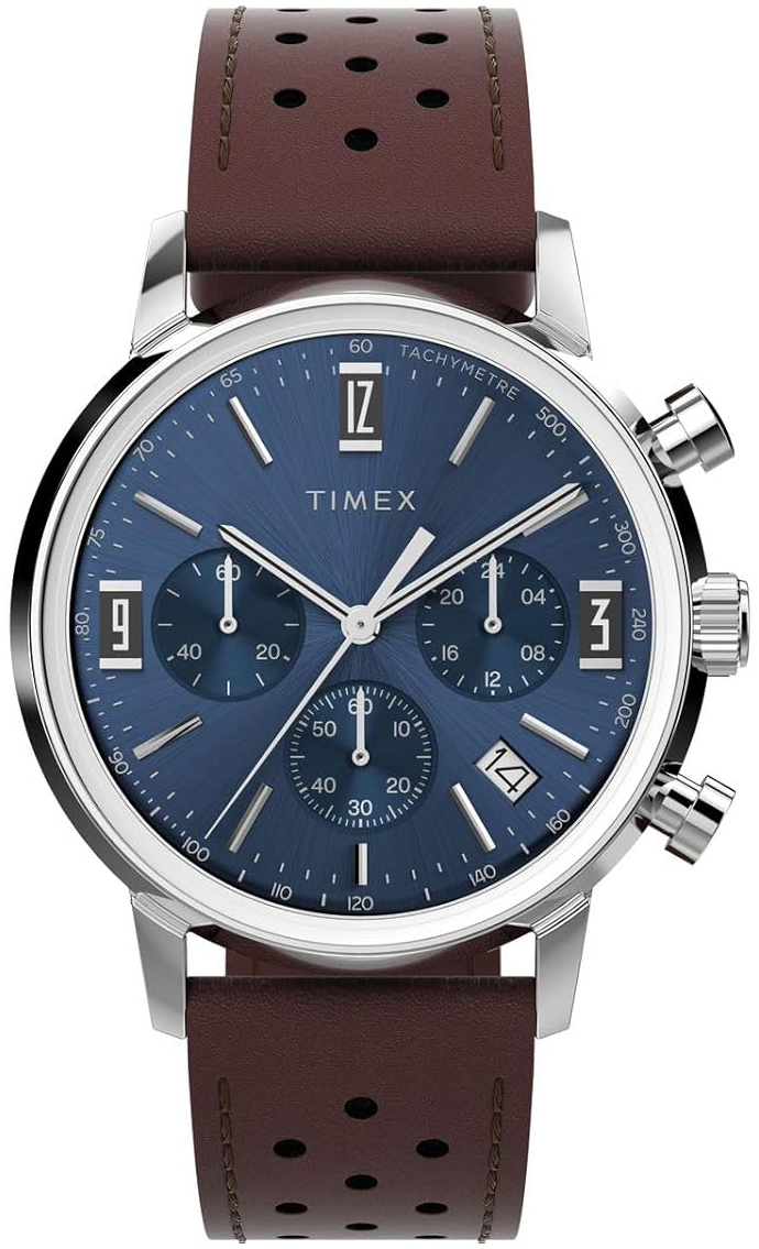 Timex Herreklokke TW2W10200 Marlin Blå/Lær Ø40 mm