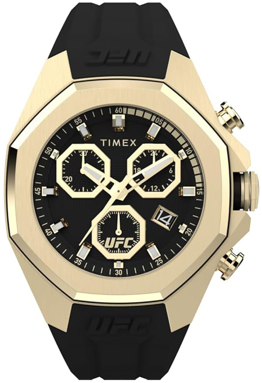 Timex Herreklokke TW2W69800 Ufc Sort/Gummi Ø45 mm