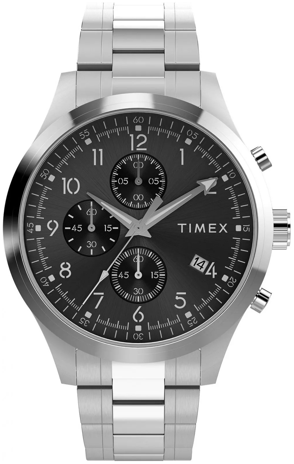Timex Herreklokke TW2Y01400 Trend Sort/Stål Ø43 mm