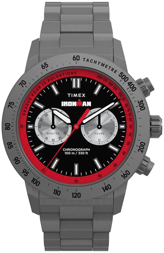 Timex Herreklokke TW2Y02000 Ironman Sort/Stål Ø44 mm