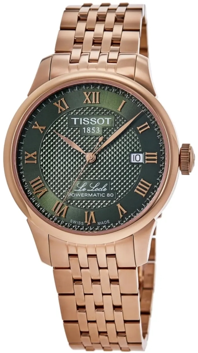 Tissot Herreklokke T006.407.33.093.00 Le Locle Grønn/Rose-gulltonet