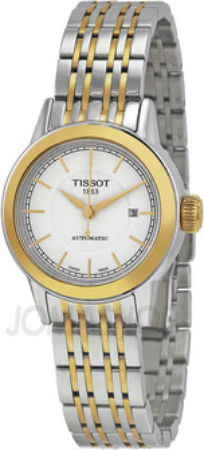 Tissot T-Classic Dameklokke T085.207.22.011.00 Hvit/Gulltonet stål - Tissot
