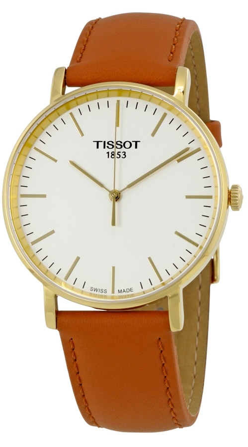 Tissot T-Classic Herreklokke T109.410.36.031.00 Hvit/Lær Ø38 mm - Tissot