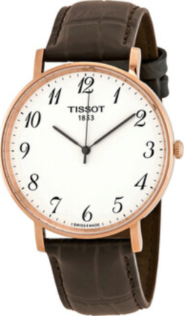 Tissot T-Classic Herreklokke T109.610.36.032.00 Hvit/Lær Ø42 mm