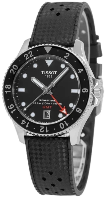 Tissot Herreklokke T120.852.17.051.00 Seastar Sort/Gummi Ø40 mm