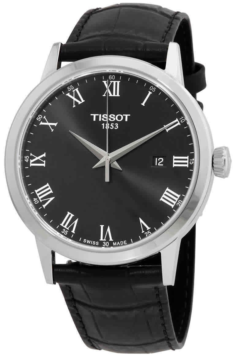 Tissot Herreklokke T129.410.16.053.00 T-Classic Sort/Lær Ø42 mm