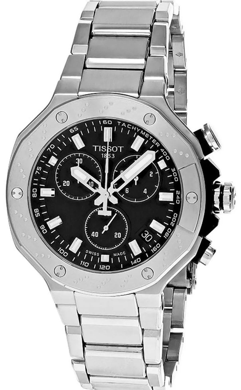 Tissot Herreklokke T141.417.11.051.01 T-Race Sort/Stål Ø45 mm