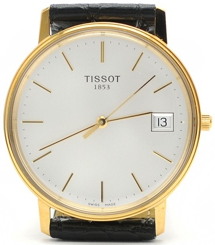 Tissot T-Gold Herreklokke T71.3.401.31 Sølvfarget/Lær Ø33.5 mm