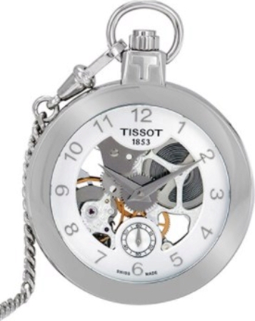 Tissot T-Pocket 1920 Mechanical T853.405.19.412.00 Sølvfarget Ø49 mm
