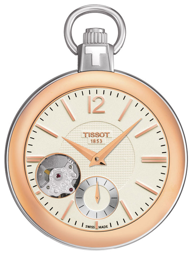 Tissot T-Pocket 1920 Mechanical T853.405.29.267.01 Antikk hvit Ø49 mm