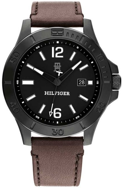 Tommy Hilfiger Herreklokke 1710530 Ryan Sort/Lær Ø46 mm