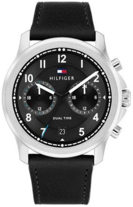 Tommy Hilfiger Herreklokke 1710624 Wesley Sort/Lær Ø43.75 mm