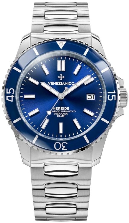 Venezianico Herreklokke 3321502C Nereide Blå/Stål Ø42 mm