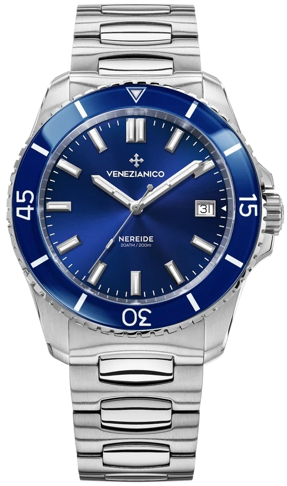 Venezianico Herreklokke 3321512C Nereide Blå/Stål Ø42 mm