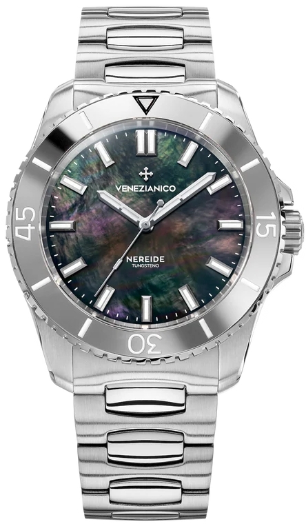 Venezianico Herreklokke 3921540C Nereide Tungsteno Sort/Stål Ø42 mm