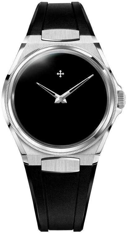 Venezianico Herreklokke 6221510 Arsenale Ultrablack Sort/Gummi Ø40 mm