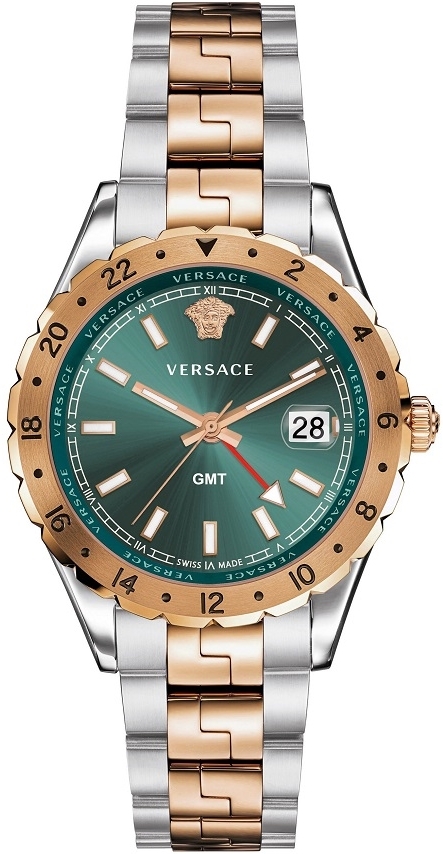 Versace Herreklokke V11050016 Hellenyium GMT Grønn/Stål Ø42 mm