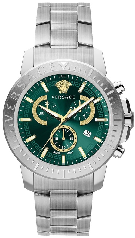 Versace Herreklokke VE2E00821 V Chrono Grønn/Stål Ø45 mm