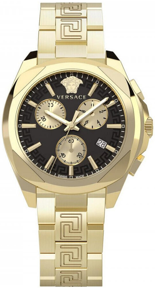 Versace VE3CA0723 Chrono Sort/Gulltonet stål Ø40 mm
