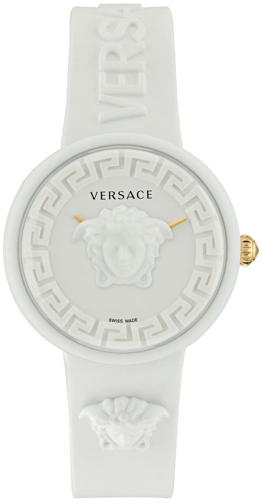 Versace VE6G00123 Medusa Hvit/Gummi Ø39 mm