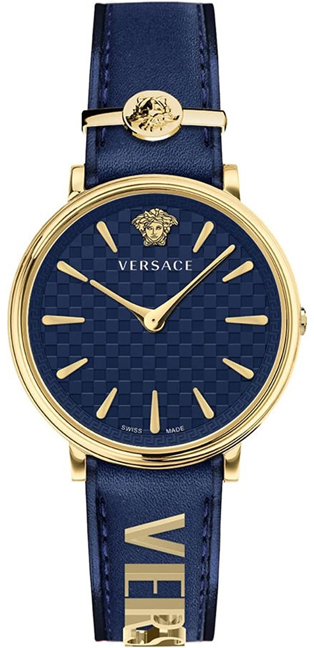 Versace VE8104522 V Circle Blå/Lær Ø38 mm