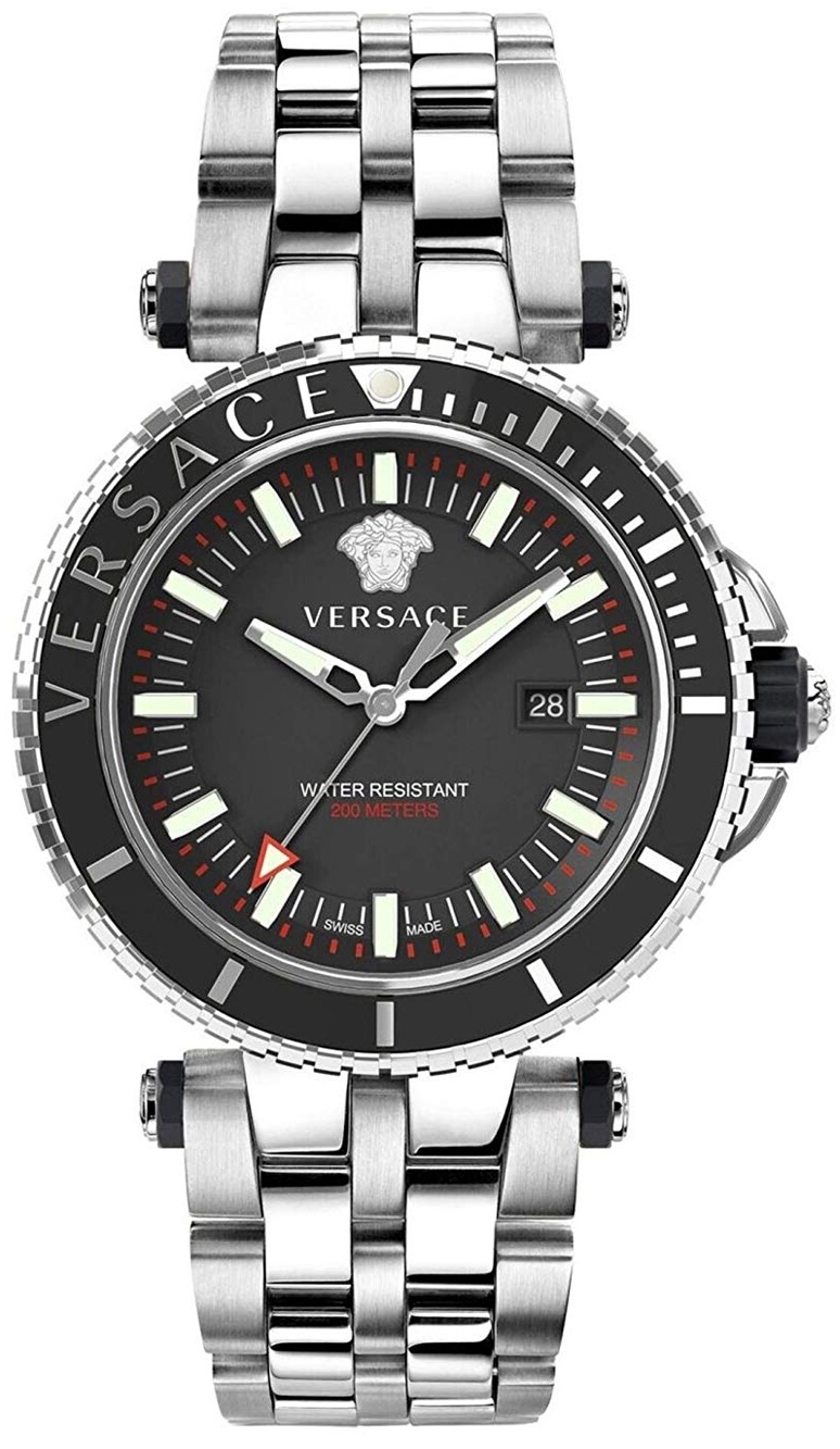 Versace Herreklokke VEAK00318 V Race Sort/Stål Ø46 mm