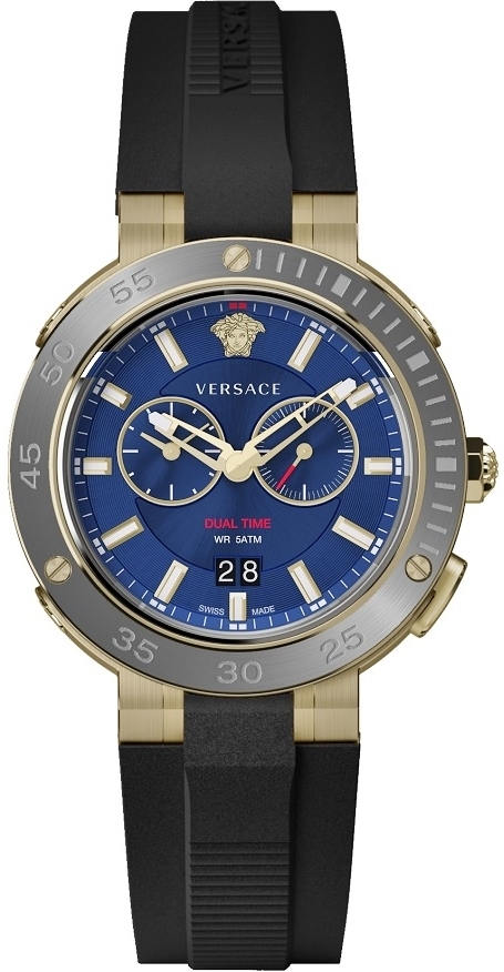 Versace Herreklokke VECN00119 V Extreme Pro Blå/Plast Ø46 mm