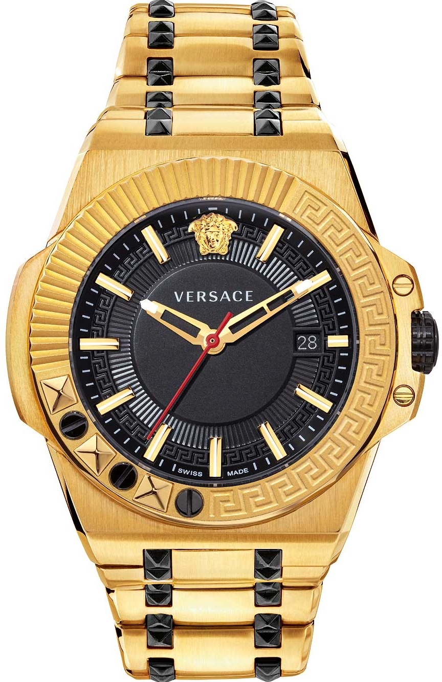 Versace Herreklokke VEDY00619 Chain Reaction Sort/Stål Ø46 mm
