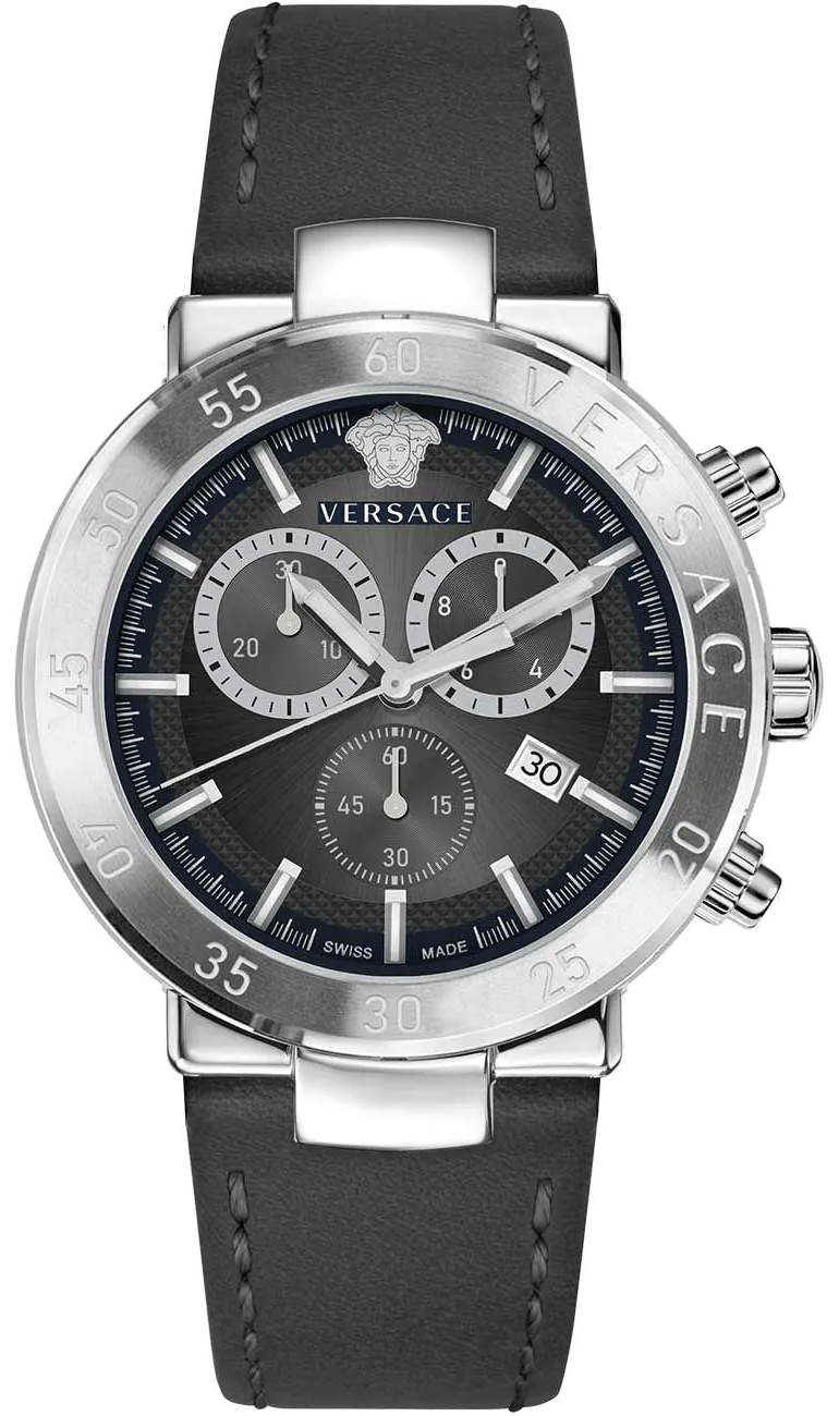 Versace Herreklokke VEPY00120 Urban Mystique Sort/Lær Ø44 mm